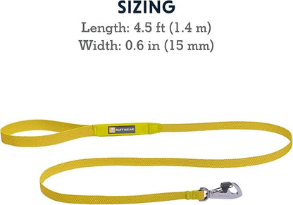 Ruffwear, Hi & Light Dog Leash, Minimal Ultralight Lead for Everyday Walks and Runs, 4.5 ft, Lichen Green