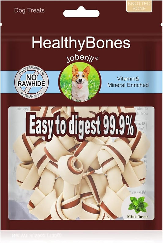 UrbanX HealthyBones Beef Rawhide Free Healthy Mini Chews for Australian Shepherd Husky and Other Large Mixed Breed Dogs Great Foods for Training Rewards, 7 Count