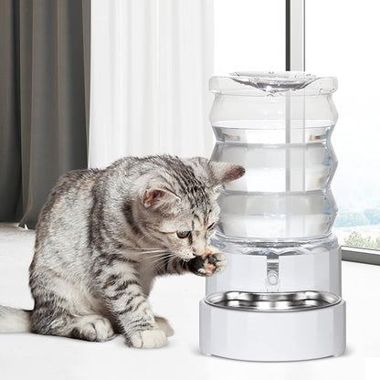 Sfozstra Automatic 3L Pet Water, Cat Feeder, Pet Feeding Bowl, 3L Large Capacity Automatic Water Dispenser, 100% BPA-Free, Gravity Pet Water Dispenser,Cat Water Food