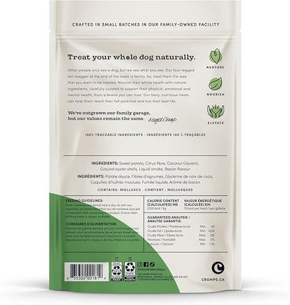 Crumps' Naturals Bacon Dental Dog Treats (10 count), 7"