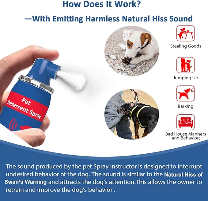 Pet Instructor Spray for Dog, 70ml Spray Corrector Dog Trainer, Safe Humane & Effective Stop Barking, Jumping Up, Food Stealing, Dog Fights & Attacks, Help Stop Unnecessary Dog Behaviour (4 Pack)
