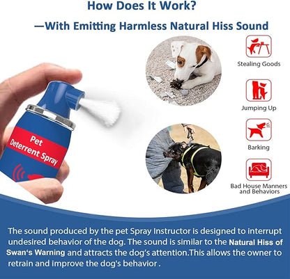 Pet Instructor Spray for Dog, 70ml Spray Corrector Dog Trainer, Safe Humane & Effective Stop Barking, Jumping Up, Food Stealing, Dog Fights & Attacks, Help Stop Unnecessary Dog Behaviour (4 Pack)