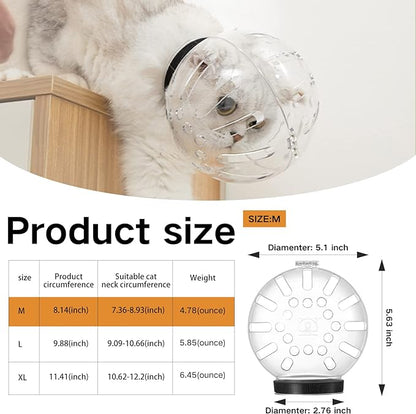 Cat Muzzle for Grooming,Bubble Muzzle and Boots for Nail Trimming,Cat Grooming Mask with Anti Bite,Cat Astronaut Helmet,Cat Breathable Muzzle and Silicone Paw Covers