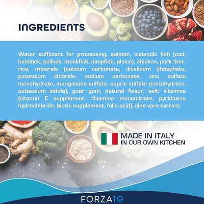 Forza10 Wet Hypoallergenic Dog Food, Fish Flavor, Canned Sensitive Skin Dog Food, for Adult Dogs with Skin Issues, 32 Pack Case of 3.5 Ounce Each