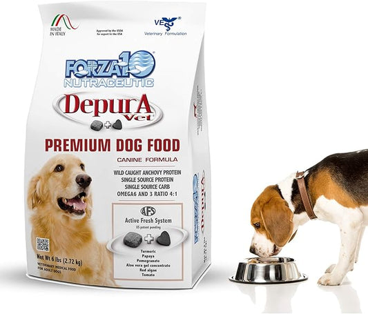 Forza10 Active Depura Daily Life Protection Dry Dog Food, 6 Pounds, Limited Ingredient Gluten Free All Natural Ingredients Omega 6 Vet Recommended Fish Flavor Dog Food