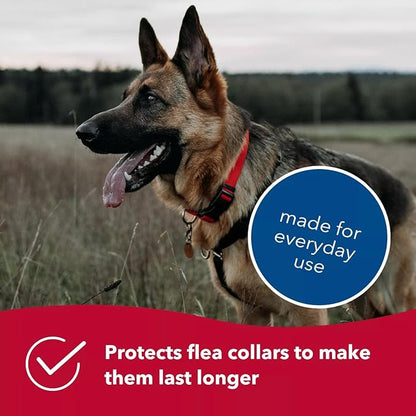 Coastal Pet SecureAway Flea Collar Protectors - Comfortable Dog Collar Accessory - Protective Flea Collar for Dogs - Adjustable Dog & Puppy Flea Collar Protection - Multi Bones, 5/8" x 8-12"