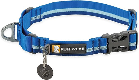 Ruffwear, Web Reaction Dog Collar, Martingale Collar for On-Leash Walking, Blue Pool, 20"-23"