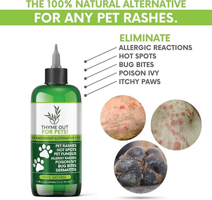for Pets (8oz) - Natural Dog and Cat Itch Relief & Skin Treatment for Itchy Paws and Ringworm - Yeast Infection, Dandruff and Hot Spot Spray for Dogs - All Natural, Organic Blend