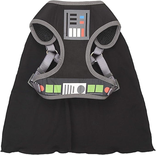 Star Wars for Pets Darth Vader Cosplay Dog Harness for Small Dogs, Small (S) | Black Small Dog Harness is Cute No Pull Dog Harness with Hood | Merch for Dogs or Pet Costume