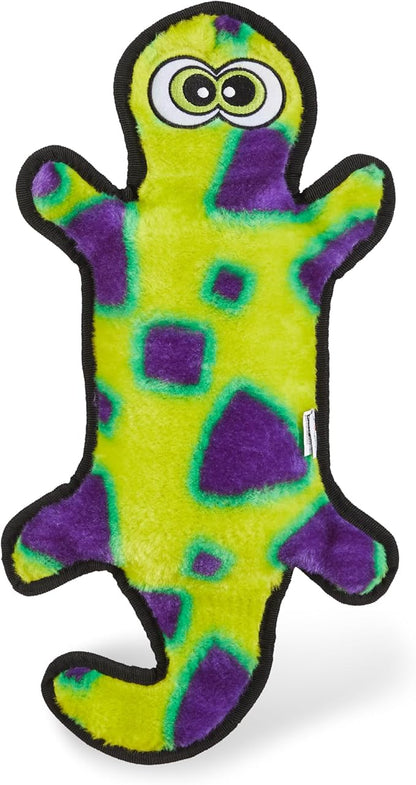 Outward Hound Durablez Tough Plush Squeaky Dog Toy, Gecko, Green, Large