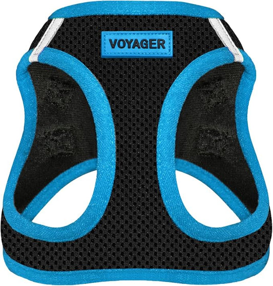 Voyager Step-in Air Dog Harness - All Weather Mesh Step in Vest Harness for Small and Medium Dogs by Best Pet Supplies - Blue Trim, XS