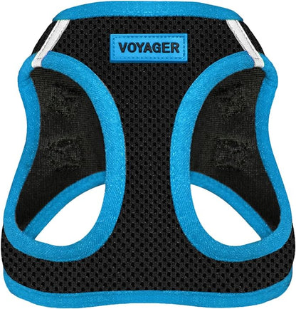 Voyager Step-In Air Dog Harness - All Weather Mesh Step in Vest Harness for Small and Medium Dogs by Best Pet Supplies - Blue Trim, Small