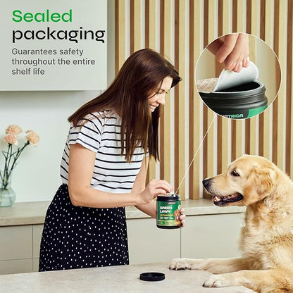 Dog Urine Neutralizer for Lawn - Grass Burn Spot Chews for Dogs - Dog Pee Lawn Spot Saver Caused by Dog Urine - Digestive Health Support Soft Chews - Grass Treatment Rocks - Grass Savers for Dog Urine