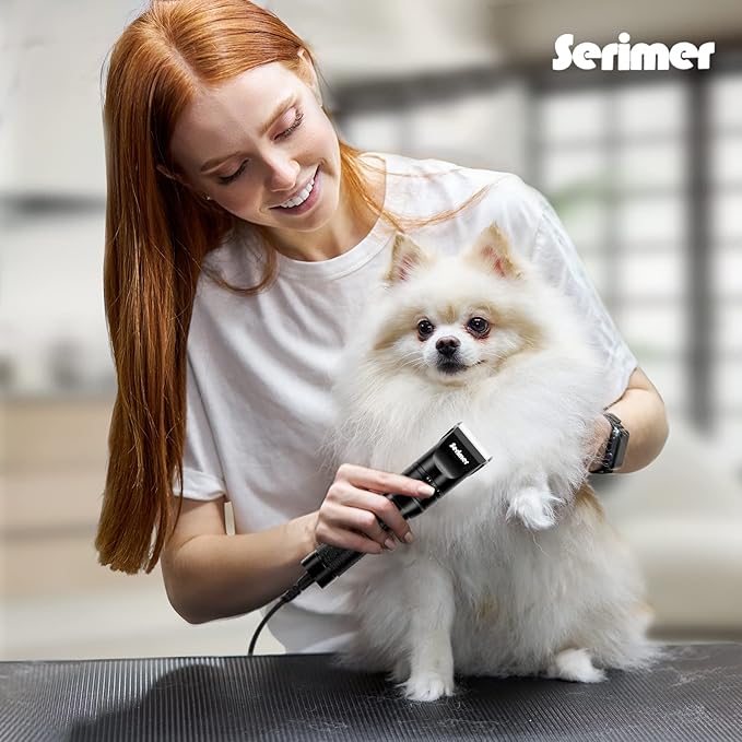 Dog Clippers for Grooming, Professional 15V Heavy Duty Dog Shaver Grooming Kit,Pet Hair Trimmer for Thick Coats,Low Noise Dog Grooming Shears with Guard Combs Brush for Dogs Cats and Animal