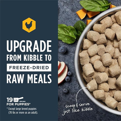 Instinct Freeze Dried Raw Meals for Puppies Grain Free Cage Free Chicken Recipe Dog Food, 9.5 oz. Bag