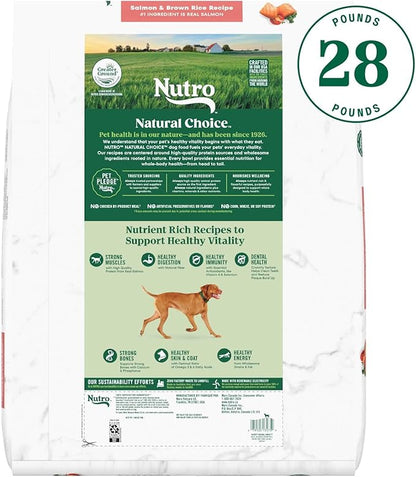Nutro Natural Choice Adult Dry Dog Food, Salmon & Brown Rice Recipe, 28 lb. Bag