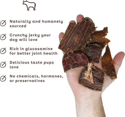 Pupford Beef Jerky Treats for Dogs for Large & Small Dogs of All Ages | Made in USA, 100% Real Meat & No Fillers | Dogs Love These Tasty Dog Snacks (Beef 4 oz)