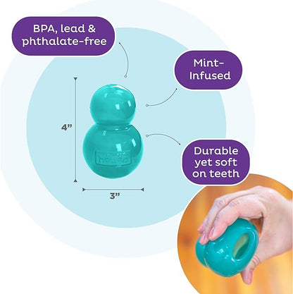 Outward Hound Double-Tuff Interactive Treat Stuffer Dog Chew Toy, Durable Dog Toy, Medium, Blue