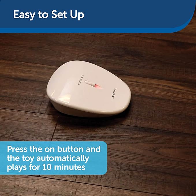 PetSafe Laser Tail Cat Toy – Fun and Safe Laser Light Game for Cats – Hands Free Play