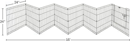 Puppy Playpen - Foldable Metal Exercise Enclosure with Eight 24-Inch Panels - Indoor/Outdoor Fence for Dogs, Cats, or Small Animals by PETMAKER