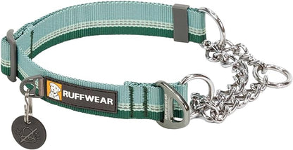 Ruffwear, Chain Reaction Dog Collar, Martingale Style for On-Leash Walking, River Rock Green, 20"-26"