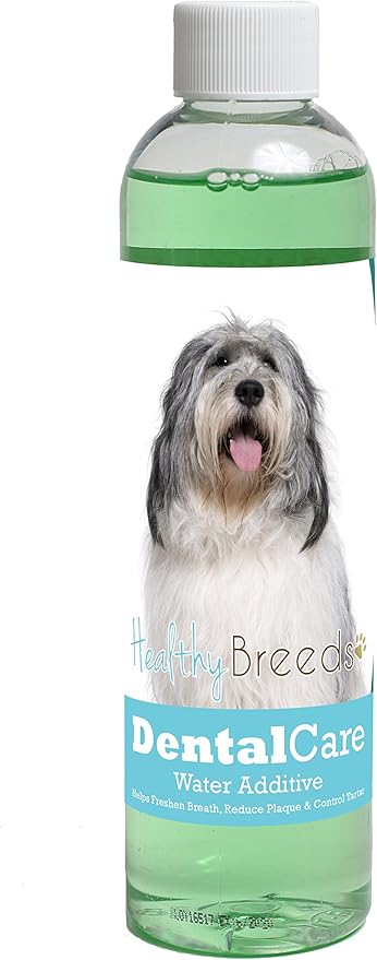Healthy Breeds Dog Dental Care Water Additive for Polish Lowland Sheepdog - Helps Freshen Breath, Reduce Plaque & Control Tartar - Mint Flavor - 8 oz