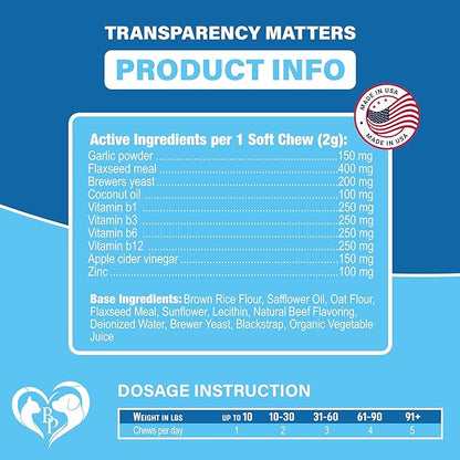 Flea and Tick Prevention Chewable Pills for Dogs and Cats - Revolution Oral Flea Treatment for Pets - Pest Control & Natural Defense - Chewables Small Tablets Made in USA (Beef)