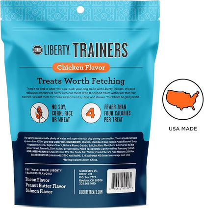 BIXBI Liberty Trainers, Chicken (6 oz, 1 Pouch) - Small Training Treats for Dogs - Low Calorie and Grain Free Dog Treats, Flavorful Pocket Size Healthy and All Natural Dog Treats