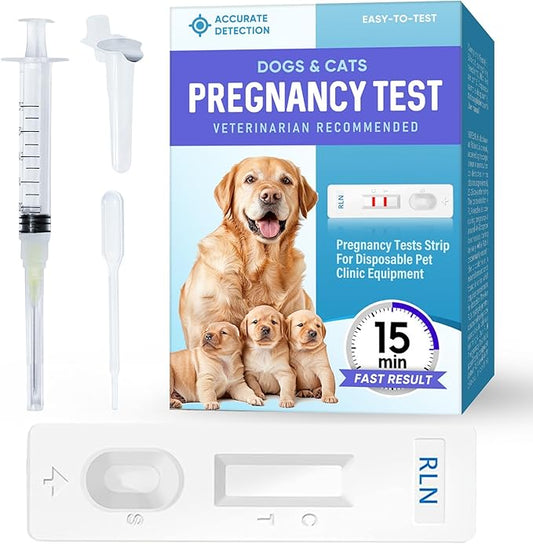 Dog Pregnancy Test Kit at Home, White, Fast and Accurate Detection, Pregnancy Tests Strip for Dog Disposable Pet Clinic Equipment, Simple Operation for Early Pregnancy Detection Yourself at Home