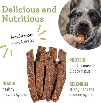 Farm Hounds Premium Natural Chicken Treats for Dogs, 100% Made from Humanely-Raised Chickens, Dehydrated Chicken Jerky Treats, Dog Training Supplies, Healthy Delicious Dog Strips, Made in USA, 2-Pack