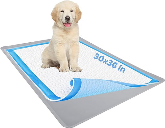 Skywin Dog Pad Holder Tray for 30 x 36 Inches Training Pads - Easy to Clean and Store Perfect for Dog Potty Tray – Silicon Wee Wee Pad Holder, No Spill Pee Pad Holder for Dogs (Light Grey)