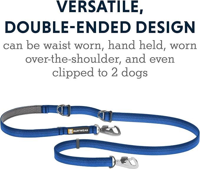 Ruffwear, Switchbak Dog Leash, Convertible & Adjustable Lead for Everyday Use, Blue Pool