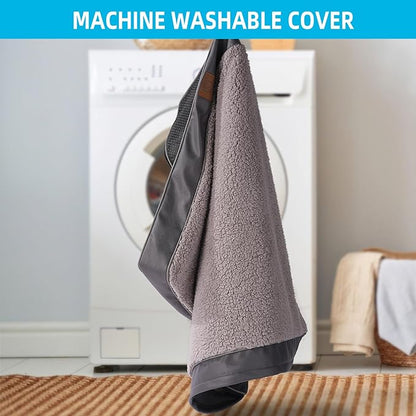 Orthopedic Dog Bed for Large Dogs and Extra Large Dogs, XL Dog Bed with Removable Waterproof Cover and Machine Washable Dog Bed, Pet Bed Mat Egg-Crate Foam, L-Plus(36"X27"X3"), Grey