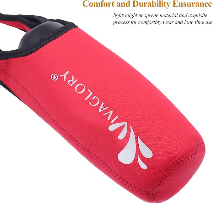 VIVAGLORY 25oz Stainless Steel Water Bottle & Neoprene Bottle Carrier Combo, Dog Drinking Bottles and Water Bottle Holder, Great for Hiking & Traveling with Pets