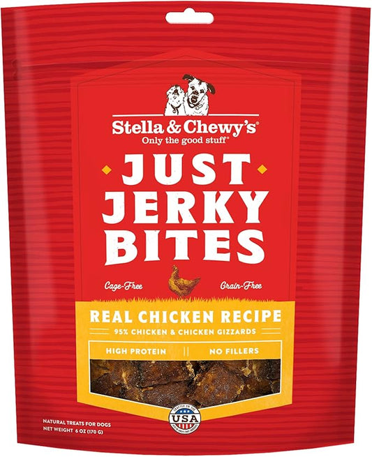 Stella & Chewy's Just Jerky Bites Real Chicken Recipe Dog Treats, 6 oz. Bag