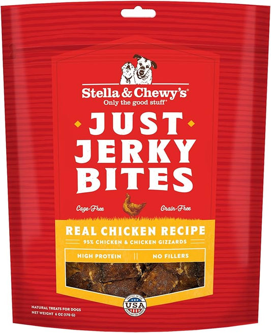 Stella & Chewy's Just Jerky Bites Real Chicken Recipe Dog Treats, 6 oz. Bag