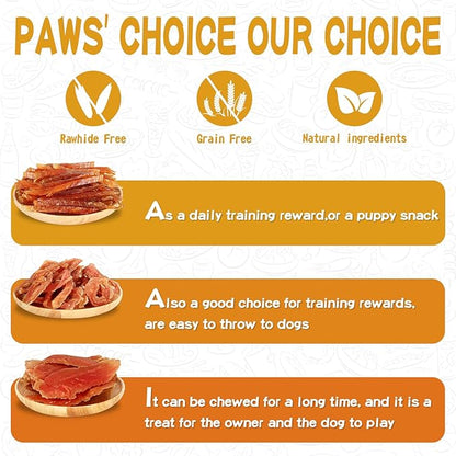 Chicken Jerky Dog Treats, Natural Dog Chicken Jerky Treats w/Taurine, Dog Training Treats, 12.5oz