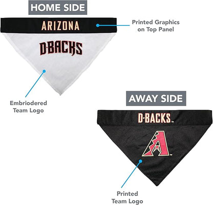 Pets First DMB-3217-S-M MLB Arizona Diamondbacks Reversible Pet Bandana, Small/Medium, MLB Team Color