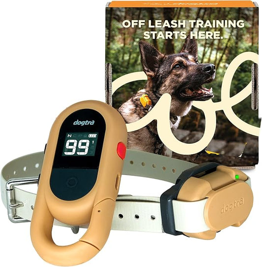 Dogtra CUE easy safe e-collar with Vibration Customizable Waterproof Rechargeable Tan ecollar for Small Medium Large Dogs Remote Training Collar (2nd Generation)