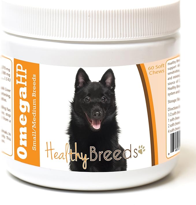Healthy Breeds Schipperke Omega HP Fatty Acid Skin and Coat Support Soft Chews 60 Count
