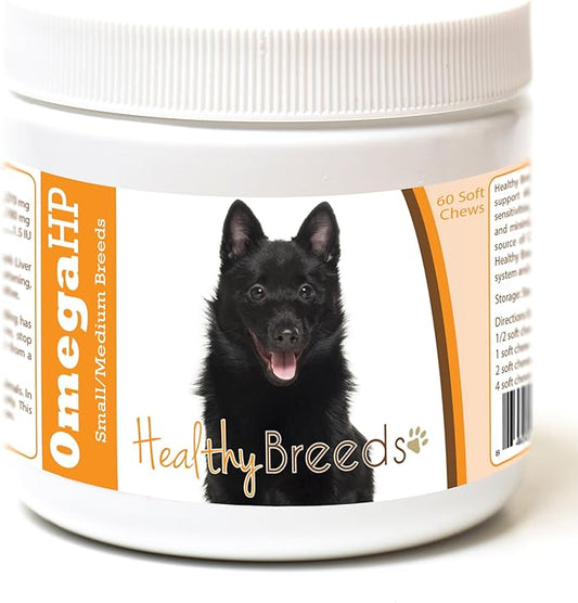 Healthy Breeds Schipperke Omega HP Fatty Acid Skin and Coat Support Soft Chews 60 Count