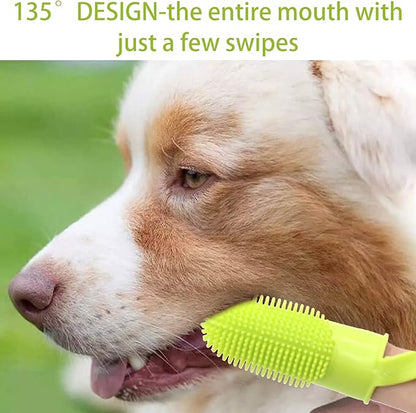 Dog Toothbrush Kit, 6Pack Dog Finger Toothbrush for Dog Teeth Cleaning&Dog Dental Care, Cat Toothbrush Dog Tooth Brush Puppy Toothbrush Pet Toothbrush (Green (6-Pack))