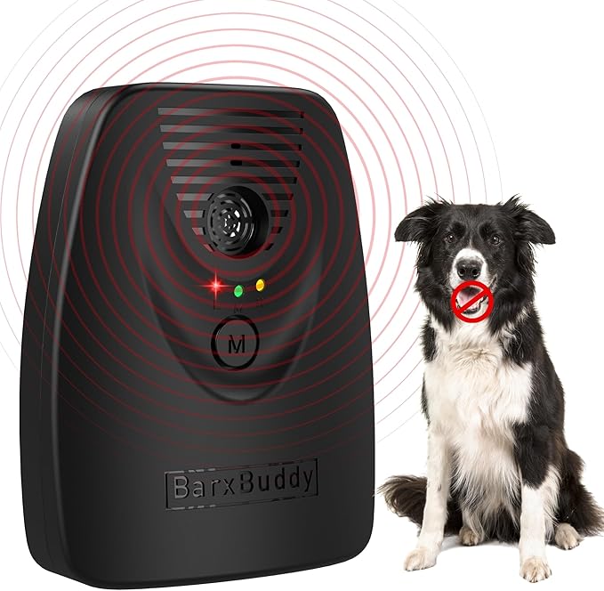BarxBuddy [3-Pack] BarkShield Home Anti Barking Device, 66ft Long Range Ultrasonic, Waterproof Dog Bark Deterrent Box for Indoor/Outdoor Use, Safe Bark Collar Alternative Dog Training & Behavior Aid