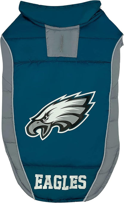 Pets First Pets NFL Licensed Dog & Cat Vest Pet Puffer Down Coat Jacket, Team Color, Medium US