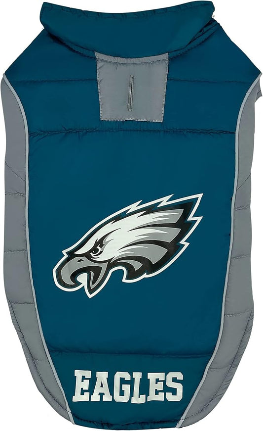 Pets First Pets NFL Licensed Dog & Cat Vest Pet Puffer Down Coat Jacket, Team Color, Medium US