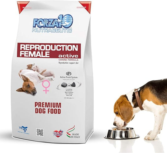 Forza10 Active Reproduction, Female, Dry Dog Food, 18 Pounds, Helps Reproductive Issues, Breeding, Male Dog Infertility and mating Issues in All Dog Breeds.