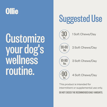 Ollie Dog Immunity Supplement - Immune Booster & Allergy Relief - 60 Count Appx.