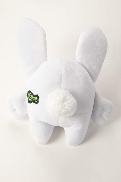 goDog Big Nose Bunny Squeaky Plush Dog Toy, Chew Guard Technology - White, Large