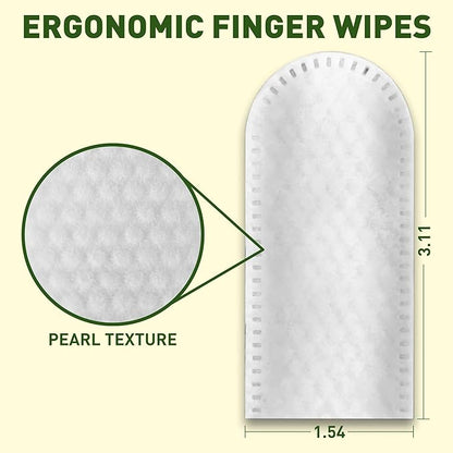 ORDORA PET Ear Finger Wipes for Dogs & Cats - Gently Remove Ear Wax, Debris - Sooths & Deodorizes - Relieve Ear Itching & Inflammation, Dog Ears Brushing Kit Dental Wipes - 50 Pcs