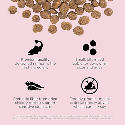 GO! SOLUTIONS Sensitivities – Small Bites Salmon Recipe – Limited Ingredient Dog Food, 3.5 lb – Grain Free Dog Food for All Life Stages – Dog Food to Support Sensitive Stomachs